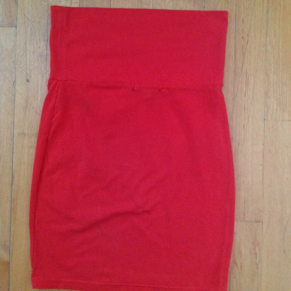 Forever 21 Red STRETCH Pencil Skirt Size Small - Picture 7 of 8